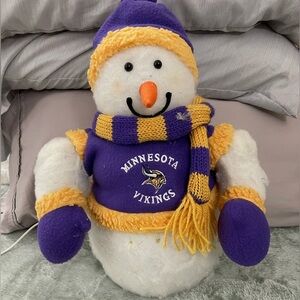 Minnesota Vikings Rare 18” Light Up Snowman With Cord